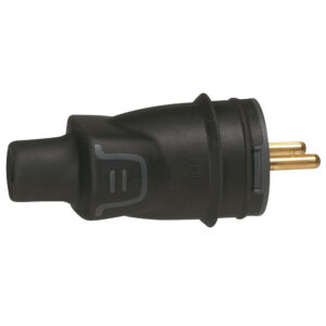 Vidlica Legrand 050445 16A 250V 2P+Z gumová IP44 čierna